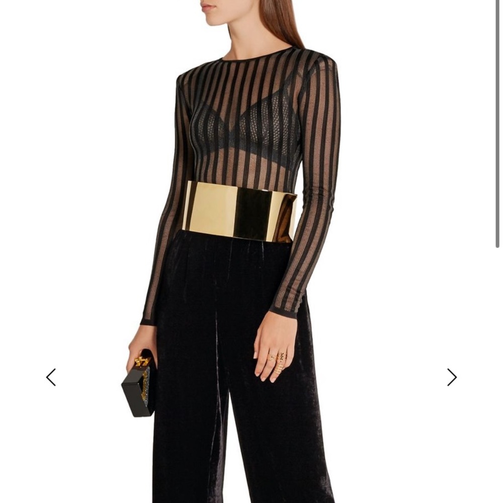 100% Authentic Balmain Stripped Body Suit BNWT